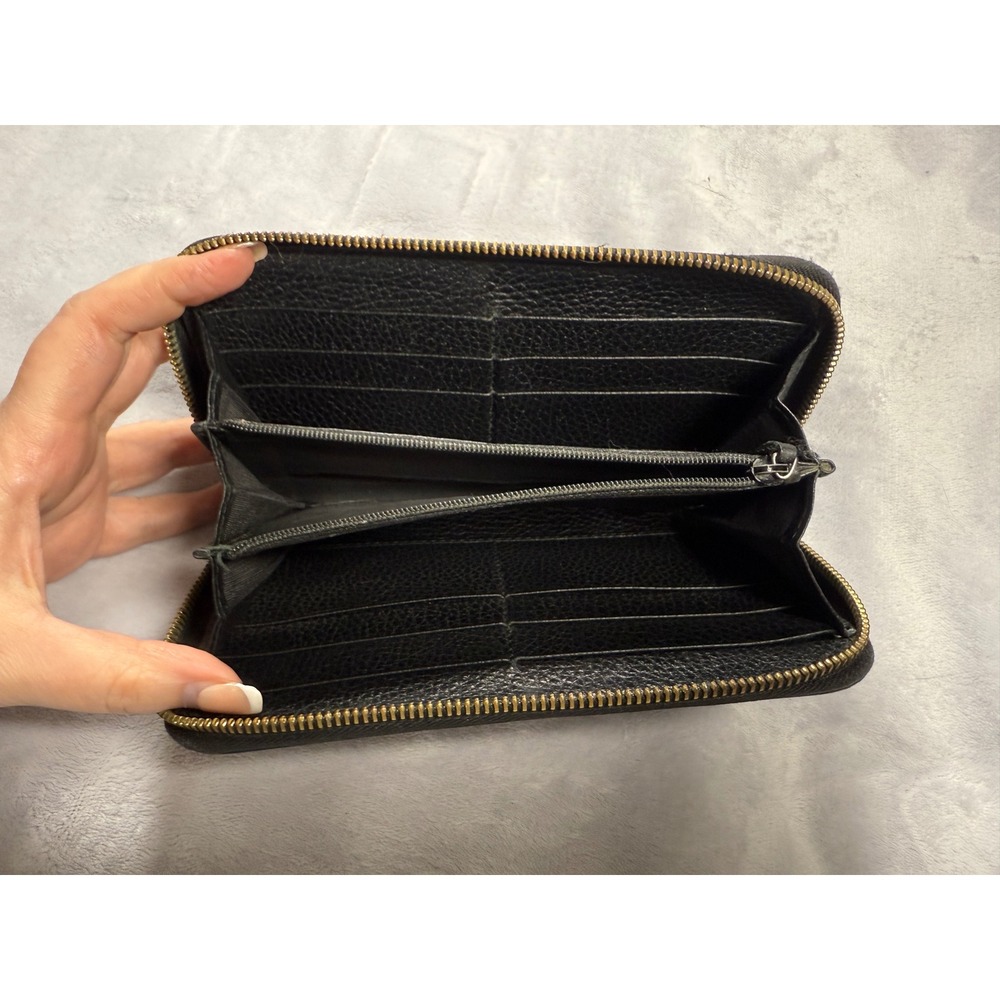 Gucci‎ Black Leather Interlocking G Zip Wallet - Picture 7 of 16